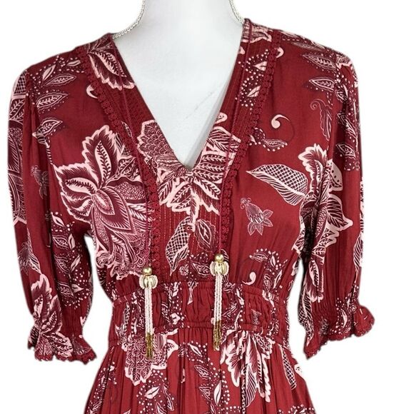 Sal Rosa Bali Maxi Dress Red Size S - Picture 6 of 12